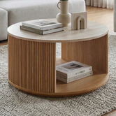 Estudio Furniture Villeneuve Travertine-Look Coffee Table