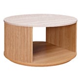 Estudio Furniture Villeneuve Travertine-Look Coffee Table