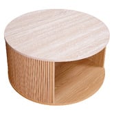 Estudio Furniture Villeneuve Travertine-Look Coffee Table