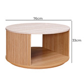 Estudio Furniture Villeneuve Travertine-Look Coffee Table