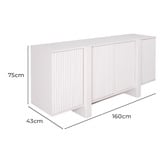Estudio Furniture Flynn 4 Door Sideboard