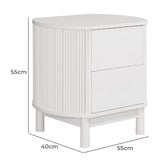 Estudio Furniture Villeneuve 2 Drawer Bedside Table