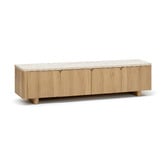 Estudio Furniture 180cm Tivoli 4-Door Travertine-Look Entertainment Unit