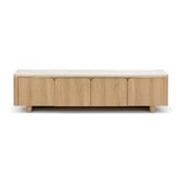 Estudio Furniture 180cm Tivoli 4-Door Travertine-Look Entertainment Unit