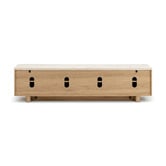 Estudio Furniture 180cm Tivoli 4-Door Travertine-Look Entertainment Unit