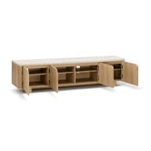 Estudio Furniture 180cm Tivoli 4-Door Travertine-Look Entertainment Unit