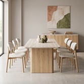 Estudio Furniture Tivoli Travertine-Look Dining Table