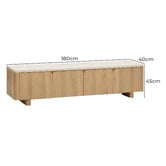 Estudio Furniture 180cm Tivoli 4-Door Travertine-Look Entertainment Unit