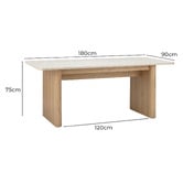 Estudio Furniture Tivoli Travertine-Look Dining Table