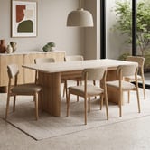 Estudio Furniture Tivoli Travertine-Look Dining Table
