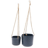 Gardman 2 Piece Gisela Ceramic Hanging Pot Set