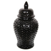 Home Accents Black Moroccan Temple Jar