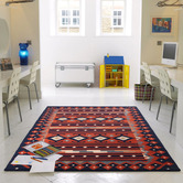 Network Rugs Nomadic Charm 13 Red Traditional Rug