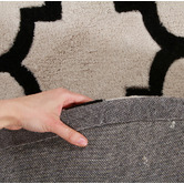 Network Rugs Cream &amp; Black Lattice Acrylic Rug