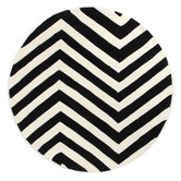 Network Rugs Round Monochrome Chevron Rug