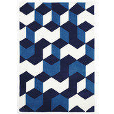 Network Rugs Cube Design Navy/White Rug