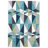 Network Rugs Crystal Design Blue/Grey Rug
