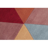 Network Rugs Prism Designer Wool Rust Blue Navy Rug