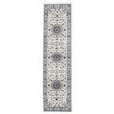 Network Rugs Medallion Runner White with White Border