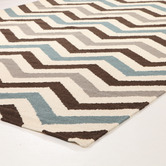 Network Rugs Flat Weave Design Rug Blue Brown