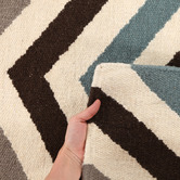 Network Rugs Flat Weave Design Rug Blue Brown