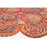 Network Rugs Kaleidoscope Jasmine Hand Braided Multi Coloured Rug