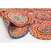 Network Rugs Kaleidoscope Jasmine Hand Braided Multi Coloured Rug