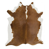 Network Rugs White &amp; Brown Cow Hide Rug