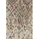Network Rugs Cassie Pink, Gold &amp; Violet Heat Set Polypropylene &amp; Art Silk Rug