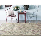 Network Rugs Cassie Pink, Gold &amp; Violet Heat Set Polypropylene &amp; Art Silk Rug