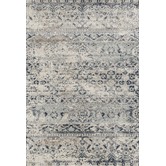 Network Leila Blue & Cream Chenille Cotton & Silky-finish Modern Rug ...