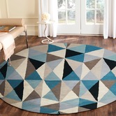 Network Rugs Gem Stone Designer Wool Blue Rug