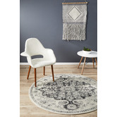 Network Rugs Charcoal Chilaz Bulbut Round Rug