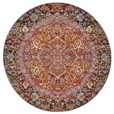Network Rugs Multi Coloured Levent Jilla Round Rug