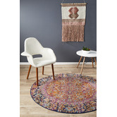 Network Rugs Multi Coloured Levent Jilla Round Rug