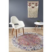 Network Rugs Rust Eser Laiya Round Rug