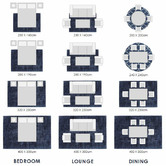 Network Rugs Crystal Designer Wool Blue Rug