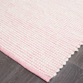 Network Rugs Pink &amp; White Felted Wool Scandi Rug