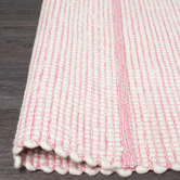 Network Rugs Pink &amp; White Felted Wool Scandi Rug