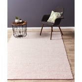 Network Rugs Pink &amp; White Felted Wool Scandi Rug