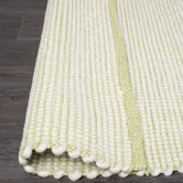 Network Rugs Green &amp; White Felted Wool Scandi Rug