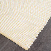 Network Rugs Yellow &amp; White Felted Wool Scandi Rug
