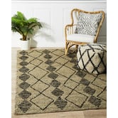 Network Rugs Akabari Natural &amp; Black Woven Jute Rug