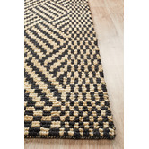 Network Rugs Sultana Natural &amp; Black Woven Jute Rug