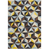 Network Rugs Crystal Designer Wool Blue Rug