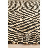 Network Rugs Sultana Natural &amp; Black Woven Jute Rug