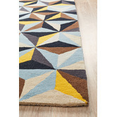 Network Rugs Crystal Designer Wool Blue Rug
