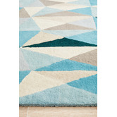 Network Rugs Gem Stone Designer Wool Blue Rug
