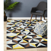 Network Rugs Crystal Designer Wool Blue Rug