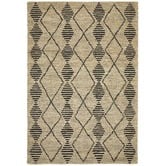 Network Rugs Akabari Natural &amp; Black Woven Jute Rug